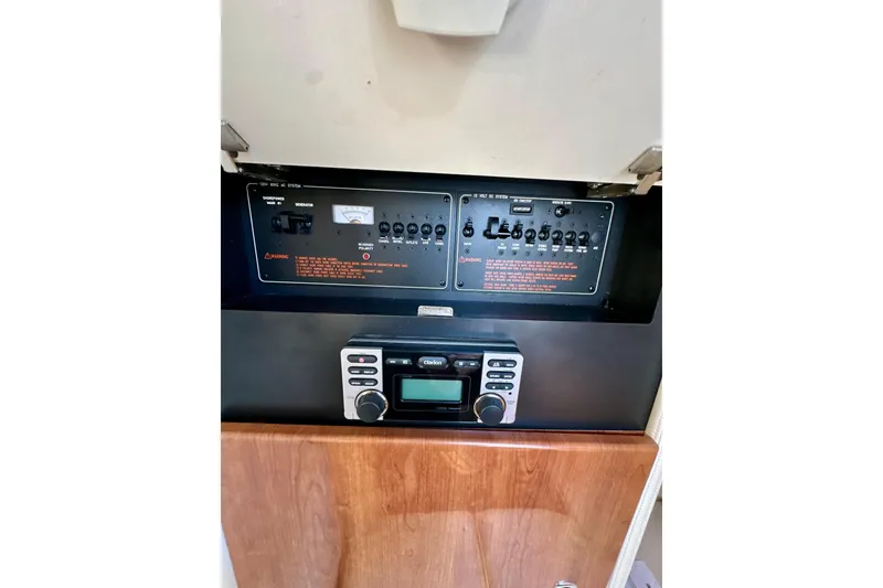 Slide: The Image of Control panel of 2015 Formula 350 Crossover Bowrider I/O with audio system. - 19