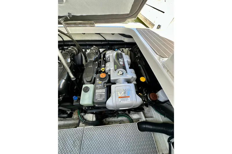 Slide: The Image of Engine compartment of a 2015 Formula 350 Crossover Bowrider I/O boat. - 28
