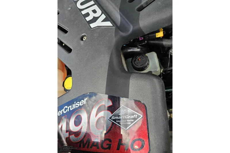 Slide: The Image of Engine of 2005 Baja 275 boat with MerCruiser 496 MAG HO. - 99