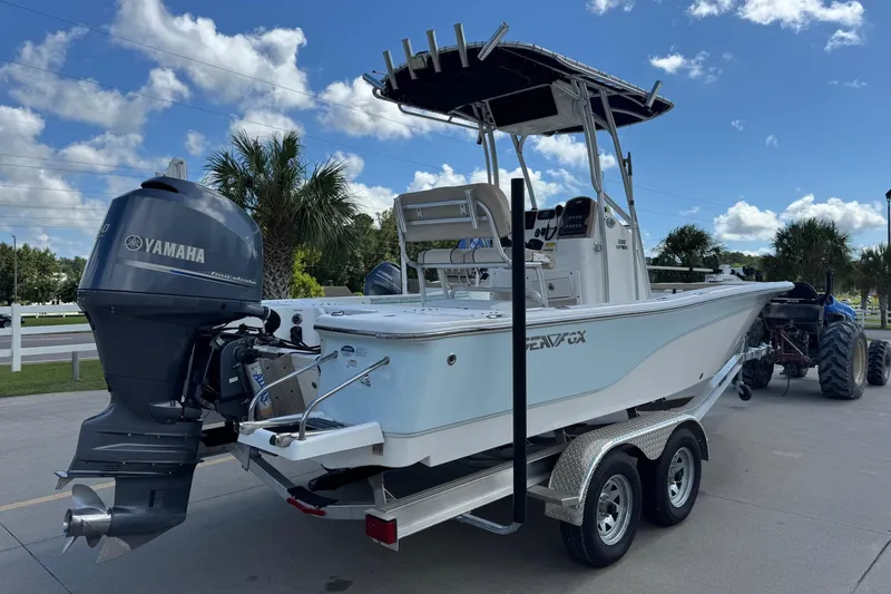 Slide: The Image of 2015 Sea Fox 220 Viper boat on trailer with Yamaha outboard motor. - 4