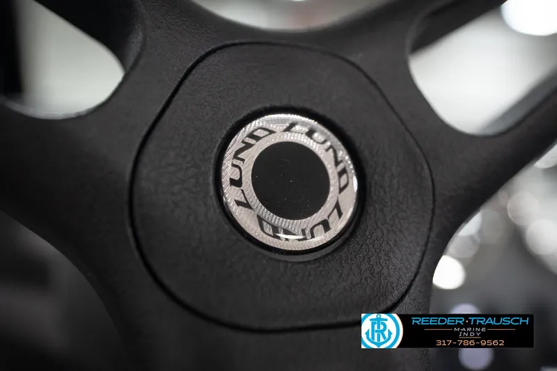 Slide: The Image of Close-up of 2026 Lund 1650 Rebel XL Sport steering wheel with logo. - 34