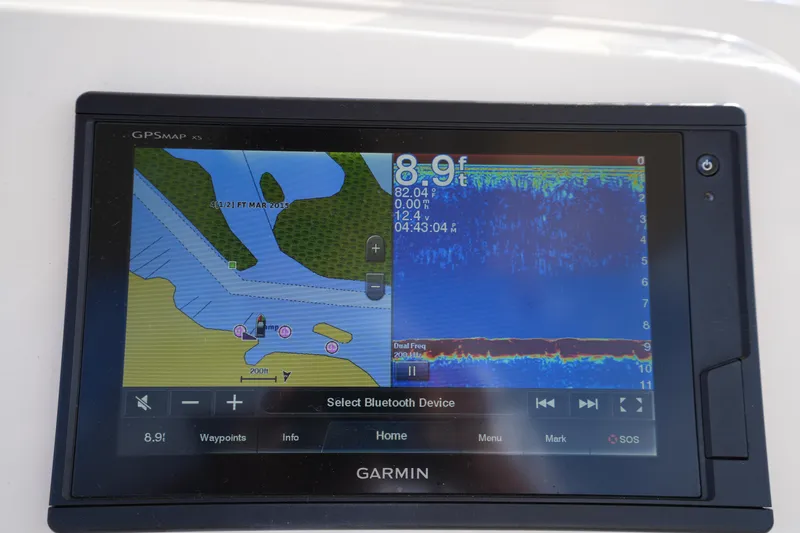 Slide: The Image of Garmin GPS display on 2018 Grady-White 191 Coastal Explorer boat. - 29