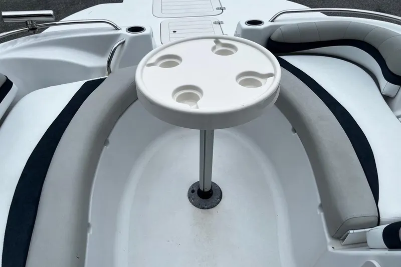 Slide: The Image of 2017 Starcraft Limited 2000 OB boat interior with seating and round table. - 14