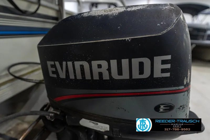 Slide: The Image of Propeller of a 1992 Sun Tracker Party Barge 24 on a concrete floor. - 42