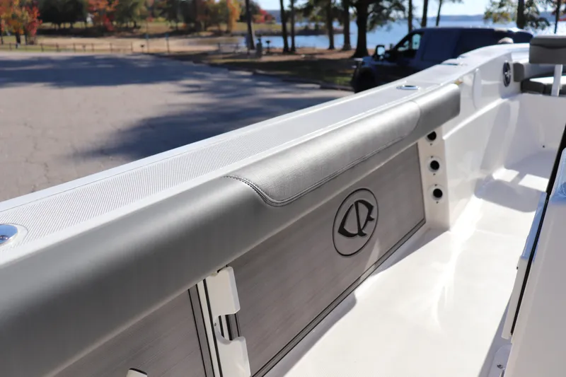 Slide: The Image of 2024 Sea Born LX24 Center Console boat interior with sleek design and comfortable seating. - 11
