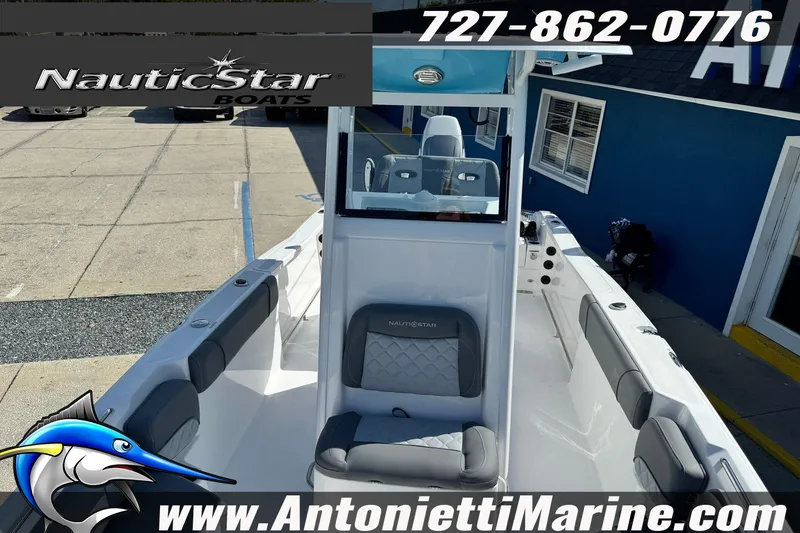 Slide: The Image of 2026 NauticStar 251 Hybrid boat displayed at Antonietti Marine dealership. - 35
