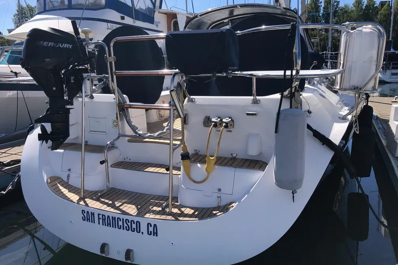 Slide: The Image of Catalina 470 sailboat, 2000 model, docked in San Francisco marina. - 26