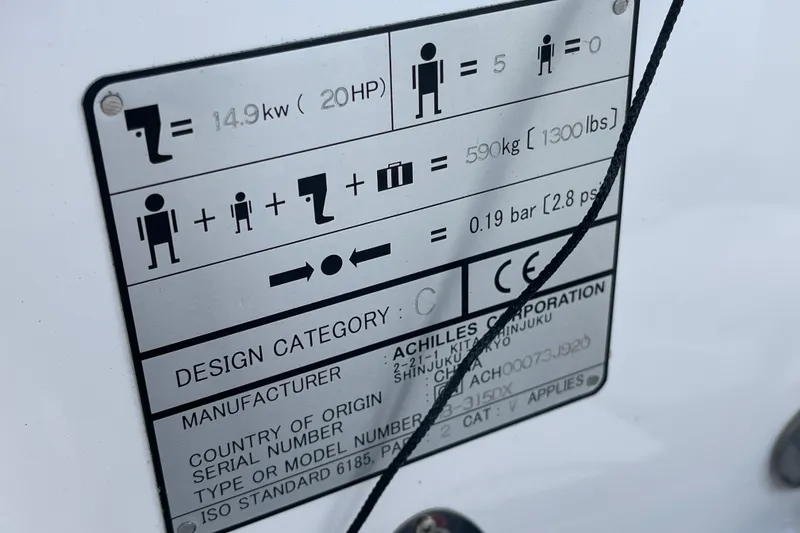 Slide: The Image of Achilles HB-315DX 2020 model specifications plate with capacity and pressure details. - 20