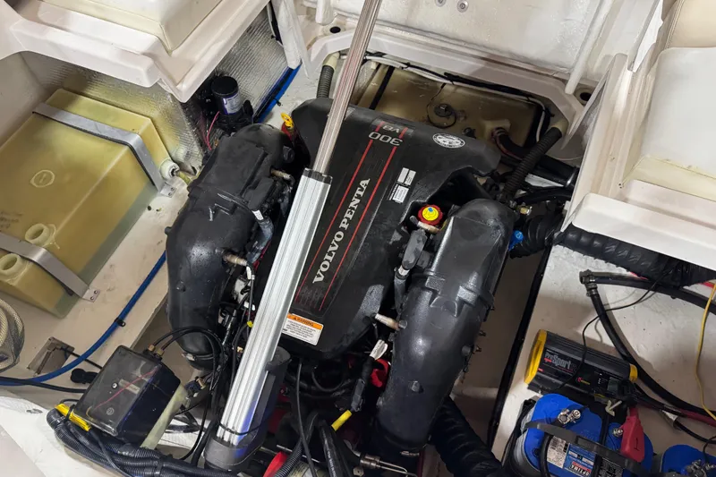 Slide: The Image of Engine compartment of a 2012 Regal 2700 Bowrider with Volvo Penta engine. - 15