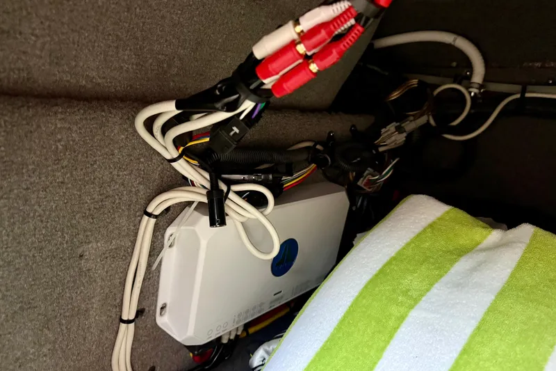 Slide: The Image of 2009 Chaparral Sunesta 224 Xtreme interior wiring and components detail. - 27