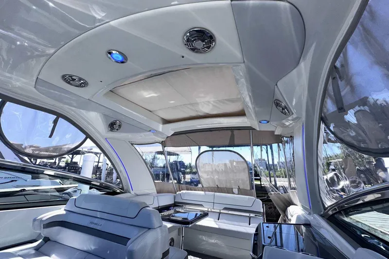 Slide: The Image of 2018 Formula 350 Sun Sport interior with sleek seating and modern design. - 20