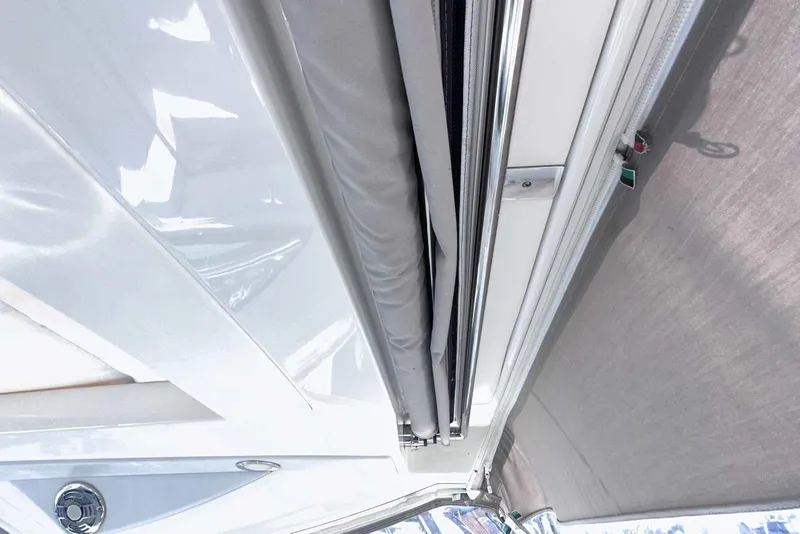 Slide: The Image of 2018 Formula 350 Sun Sport boat interior detail, showcasing sleek design and modern features. - 21