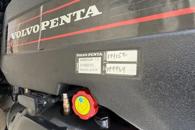 Slide: The Image of Volvo Penta engine in 2012 Regal 2000 Bowrider boat, close-up view. - 20