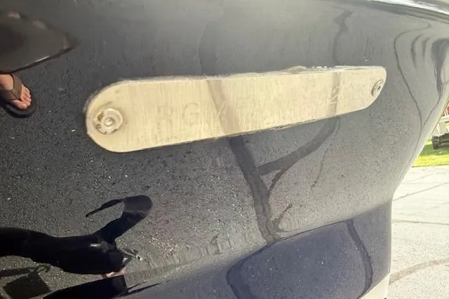 Slide: The Image of 2012 Regal 2000 Bowrider boat hull with metal identification plate. - 33