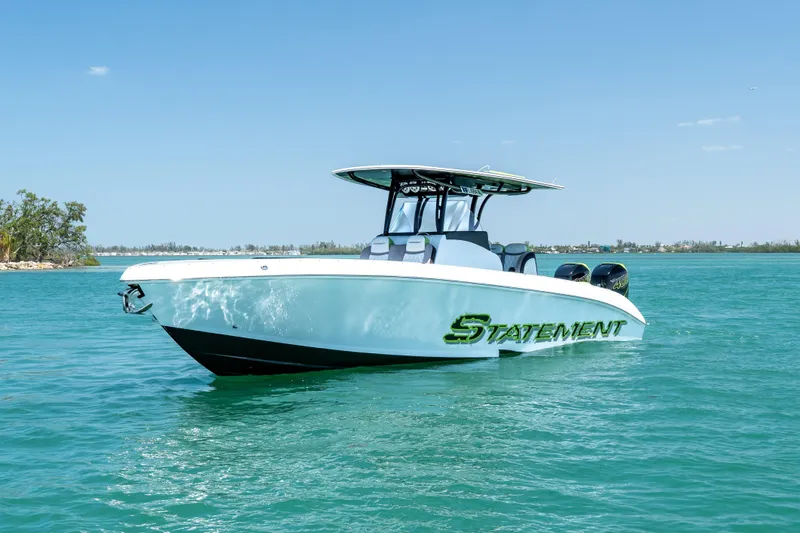 The Image of 2017 Statement 350 Open boat on clear blue water under a sunny sky. - 0