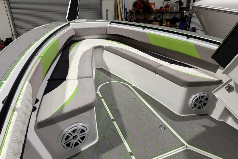 Slide: The Image of Luxurious 2017 Statement 350 Open boat interior with stylish seating and modern design. - 13