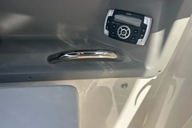 Slide: The Image of Dashboard of 2016 Chaparral 230 Suncoast with Garmin display and Yamaha gauges. - 21