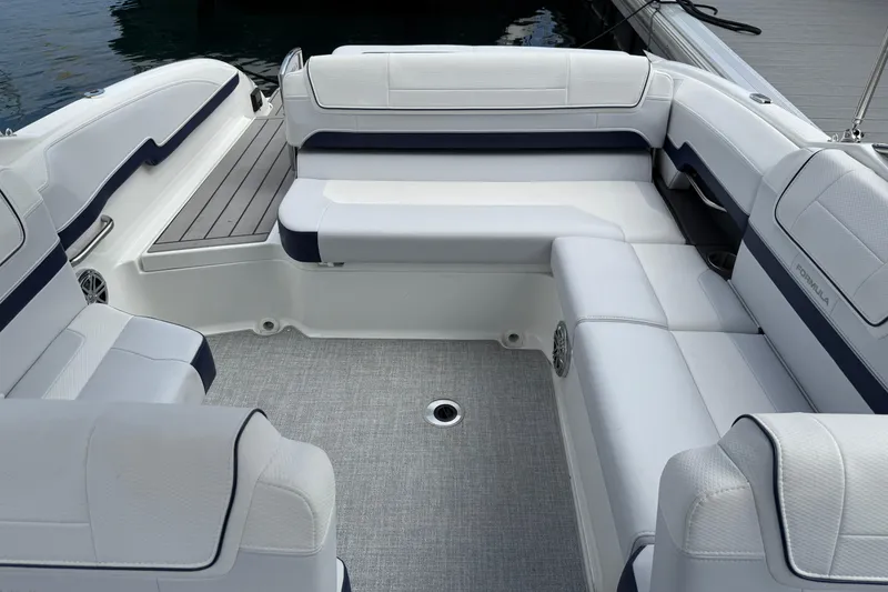 Slide: The Image of 2024 Formula 270 Bowrider interior with spacious seating and modern design. - 10