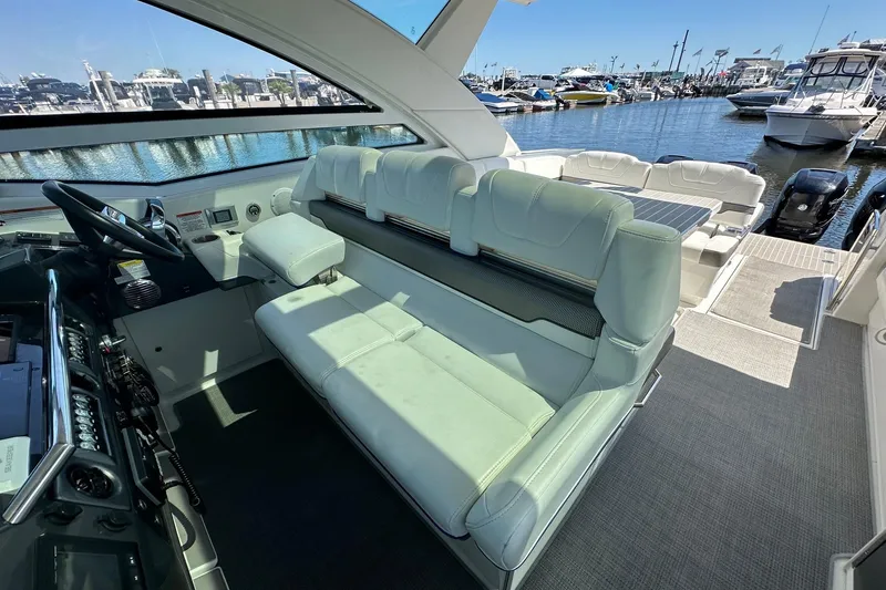 Slide: The Image of Storage compartment on a 2017 Formula 430 Super Sport Crossover boat. - 34