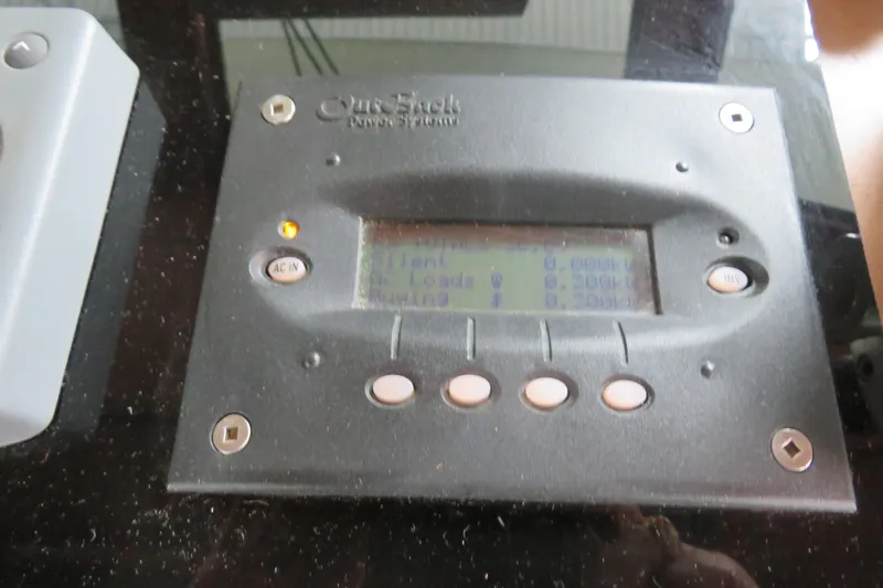 Slide: The Image of Control panel on a 1986 Hatteras 58 Motor Yacht dashboard. - 64