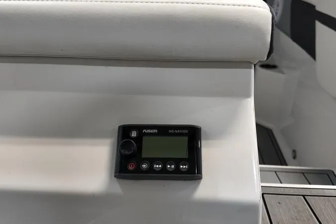 Slide: The Image of Fusion MS-RA60 stereo on 2024 Monterey M-225 boat interior. - 9