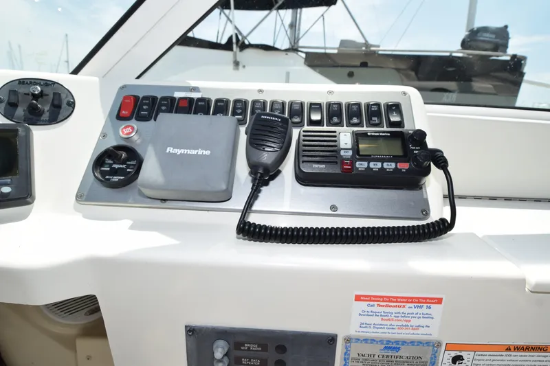 Slide: The Image of Control panel of a 2008 Carver 36 Mariner with Raymarine and West Marine equipment. - 19