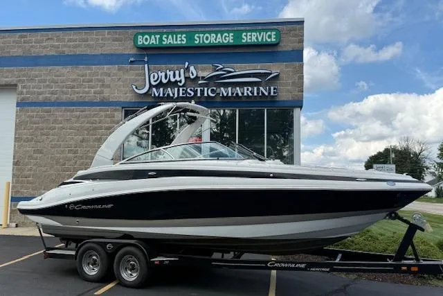 The Image of 2018 Crownline 255 SS boat on trailer at Jerry's Majestic Marine dealership. - 0