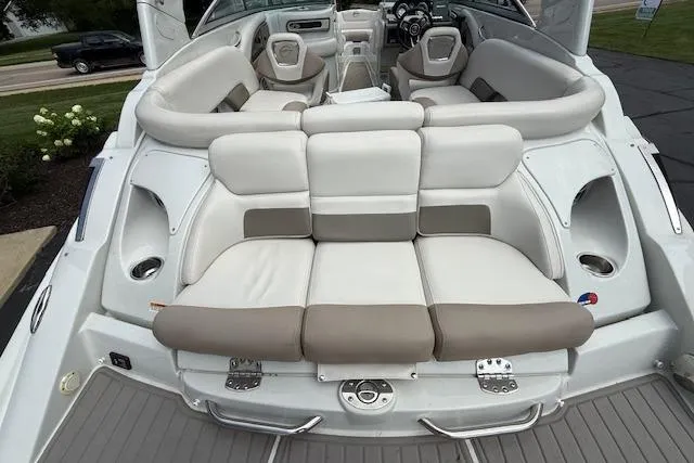 Slide: The Image of 2018 Crownline 255 SS boat interior with spacious seating and modern design. - 32