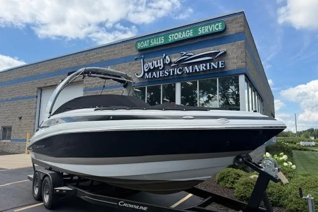 Slide: The Image of 2018 Crownline 255 SS boat on trailer at Jerry's Majestic Marine dealership. - 37