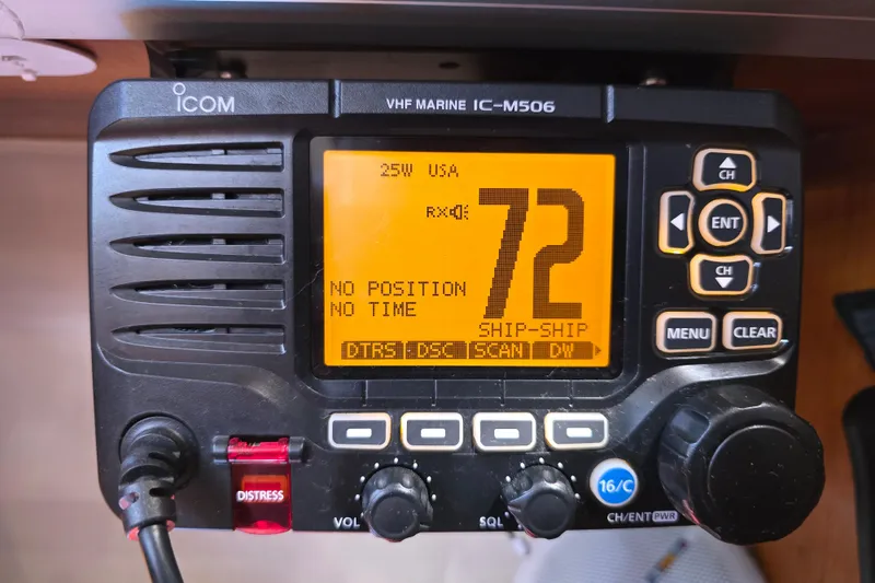 Slide: The Image of ICOM VHF Marine IC-M506 radio on a 1991 Beneteau 35.5 S5 sailboat. - 20