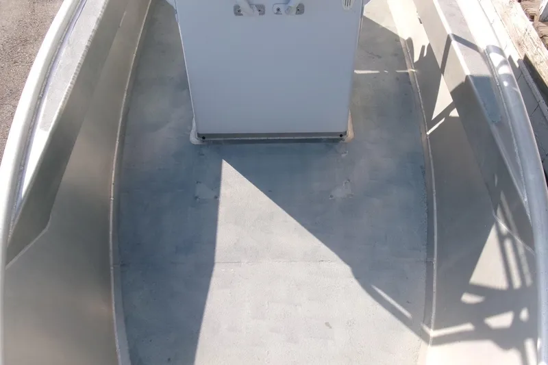 Slide: The Image of 2003 Pacific Boats 2025 V deck view, showcasing spacious layout and sturdy construction. - 8