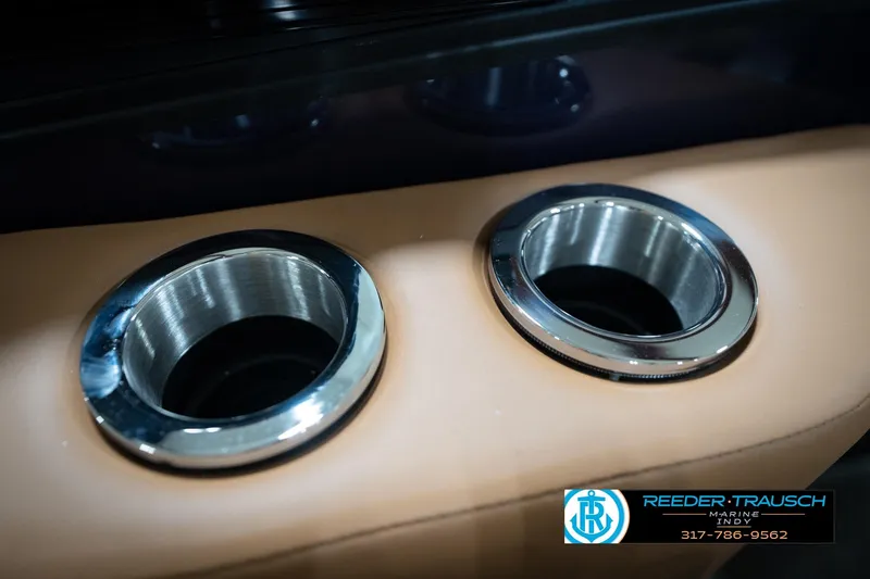 Slide: The Image of Cup holder in 2026 Bennington 22 MFB boat interior, featuring sleek chrome finish. - 41