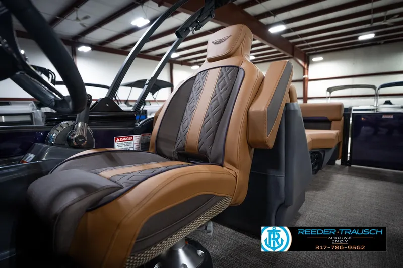 Slide: The Image of Cup holders on 2026 Bennington 22 MFB boat, featuring sleek chrome finish. - 42