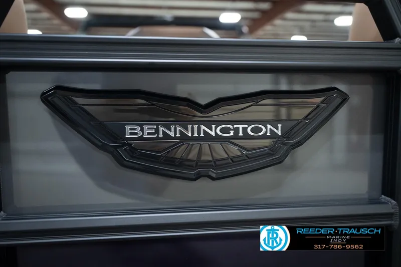 Slide: The Image of Carpeted interior of 2026 Bennington 22 MFB boat, showcasing luxury and comfort. - 48