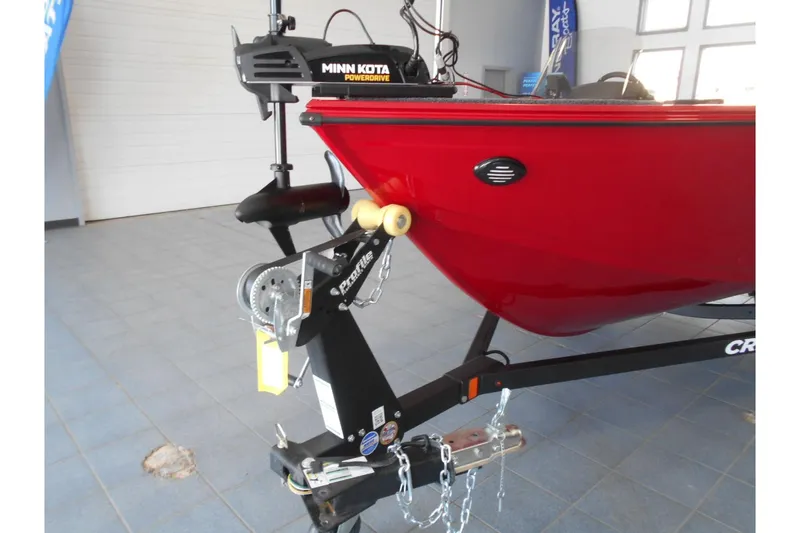 Slide: The Image of 2025 Crestliner 1650 Fish Hawk SC JS boat with Minn Kota PowerDrive motor. - 2