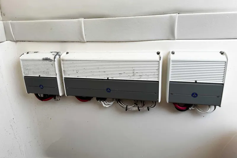 Slide: The Image of Electrical components on a 2005 Wellcraft 32 CCF boat interior wall. - 22