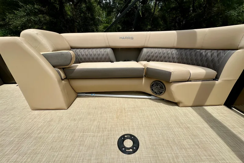 Slide: The Image of Luxurious seating on 2022 Harris FloteBote 230 Super Sunliner LX pontoon boat. - 32