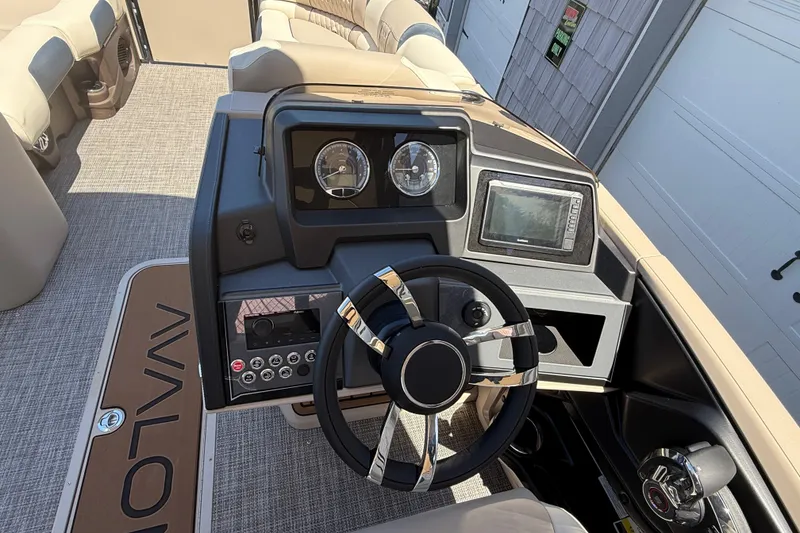 Slide: The Image of Luxurious interior of 2026 Avalon 2385 Catalina Quad Lounger, Tri Toon High Performance boat. - 17