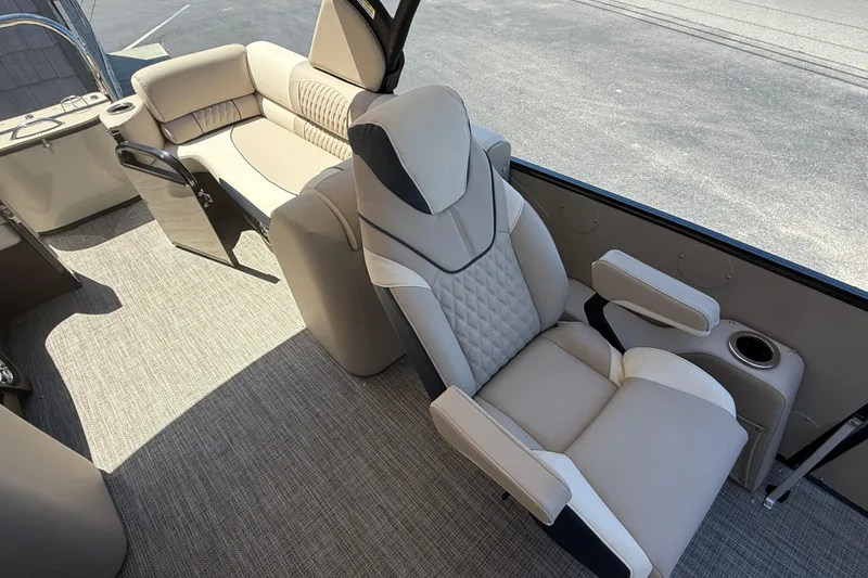 Slide: The Image of 2026 Avalon 2385 Catalina Quad Lounger interior with plush seating and modern design. - 21