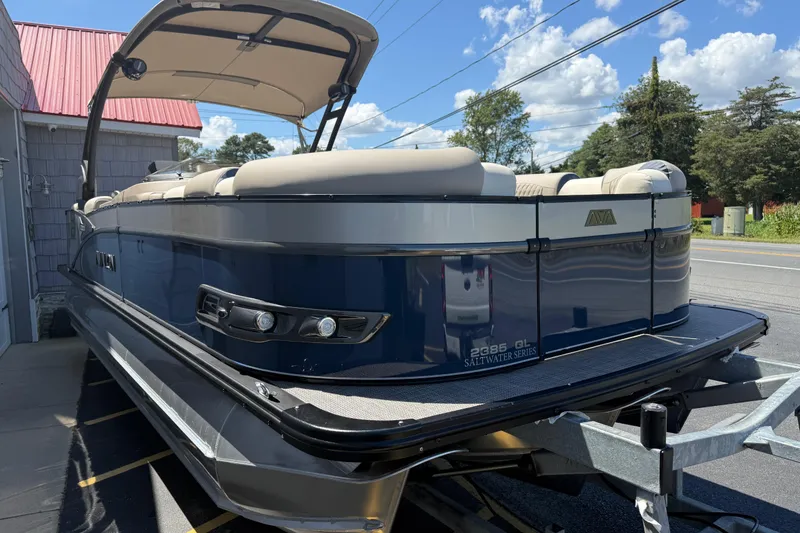 Slide: The Image of 2026 Avalon 2385 Catalina Quad Lounger, Tri Toon High Performance boat interior with luxurious seating. - 9