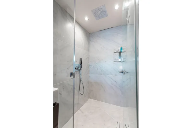 Slide: The Image of Luxurious marble shower in 2018 Sunseeker 95 Yacht bathroom. - 36