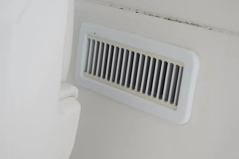 Slide: The Image of 2022 Pursuit OS 355 Offshore boat hatch with handle and hydraulic support. - 207