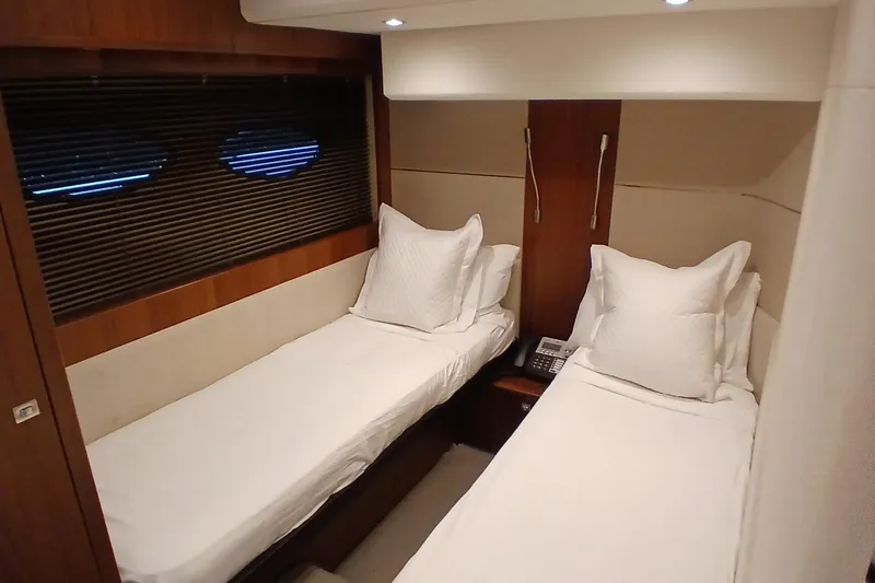 Slide: The Image of Luxurious twin cabin interior of 2015 Princess V62-S yacht. - 25
