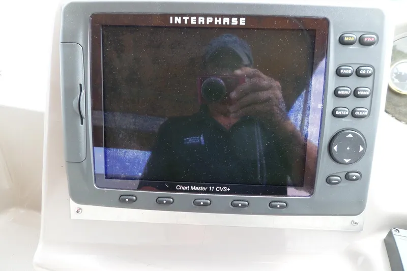 Slide: The Image of Interphase Chart Master 11 CVS+ on 2003 Cruisers Yachts 3275 Express dashboard. - 25