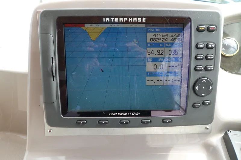 Slide: The Image of Navigation system display on a 2003 Cruisers Yachts 3275 Express boat. - 26