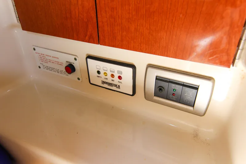 Slide: The Image of Control panel in 2008 Formula 400 Super Sport boat interior. - 26