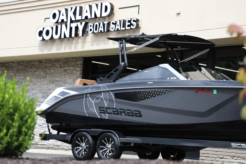 Slide: The Image of 2024 Scarab 235 Wake ID boat at Oakland County Boat Sales dealership. - 20