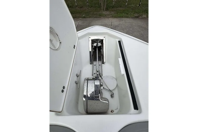 Slide: The Image of 2017 Sea Fox 266 Commander anchor compartment with stainless steel hardware. - 17
