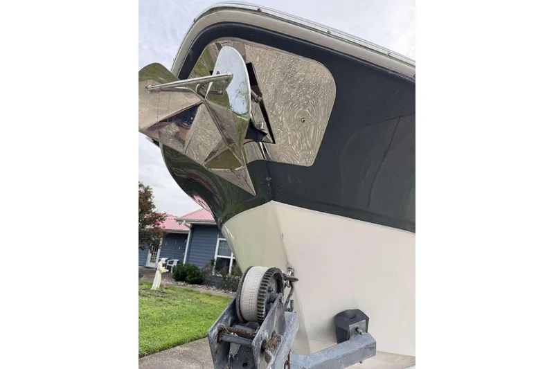 Slide: The Image of 2017 Sea Fox 266 Commander boat on trailer, close-up of bow and anchor. - 23