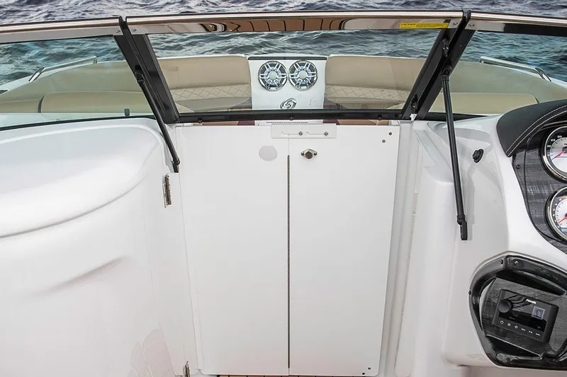 Slide: The Image of Manufacturer Provided Image: 2020 Hurricane SunDeck 191 OB boat interior with windshield and control panel. - 13